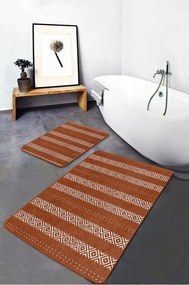 Set di tappetini per il bagno marroni in velluto 2 pz 60x100 cm – Mila Home
