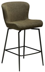 Sgabello da bar color kaki imbottito (altezza della seduta 67,5 cm) Glam – DAN-FORM Denmark