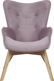Poltrona lavanda con rivestimento in velluto Niko – Ropez