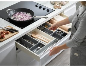 Organizzatore per cassetti variabili grigio Blox - Joseph Joseph