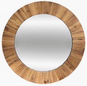 Atmosphera - Specchio da parete PAMELA diametro 83 cm abete