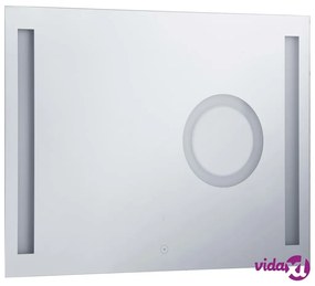 vidaXL Specchio LED da Bagno con Sensore Tattile 80x60 cm