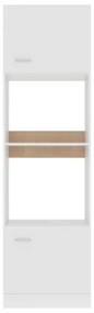 Armadio per Microonde Bianco 60x57x207 cm in Truciolato