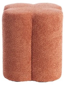 Sgabello in tessuto bouclé arancione Nalani - Light &amp; Living
