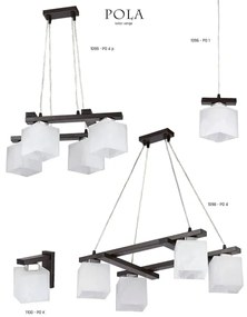 Jupiter 1098 - PO4 - Lampadario a sospensione POLA 4xE27/60W/230V wengé