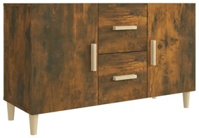 Credenza rovere fumo 100x36x60 cm in legno multistrato