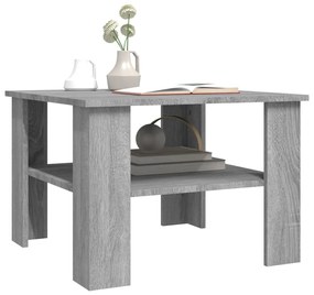 Tavolino da salotto grigio sonoma 60x60x42 cm legno multistrato