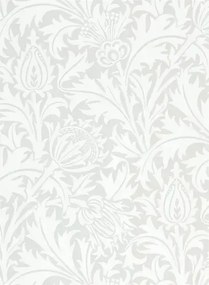 Morris & Co Carta da parati Pure Thistle - Grey/ Blue