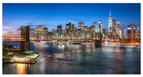 Stampa su tela Skyline New York, multicolore 145 x 75 cm