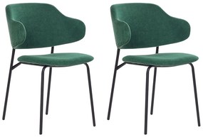 Set di 2 sedie tessuto verde KENAI Beliani