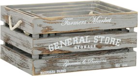 JOSE - set di 4 cassette in legno