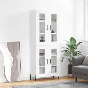 Credenza Bianca 69,5x34x180 Cm İn Legno Multistrato /
