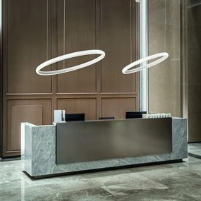 Ideal Lux - Lampadario LED a sospensione con filo MIRACLE LED/37W/230V diametro 60 cm CRI 90 cromo opaco