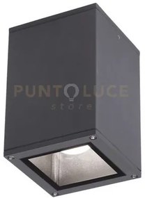 Ges1010- plafoniera quadrata in alluminio colore grigio antracite 1...