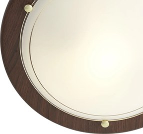 Plafoniera classica rossa con vetro bianco - Mesiac