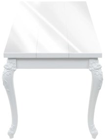 Tavolo da pranzo 179x89x81 cm bianco lucido