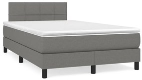 Giroletto A Molle Con Materasso Grigio Scuro 120x190cm Tessuto /