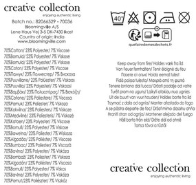 Coperta verde e beige in cotone riciclato 130x160 cm Ugento – Bloomingville