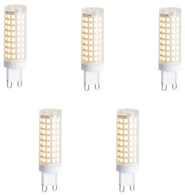 Set di 5 lampadine LED dimmerabili G9 5.5W 500lm 3000K