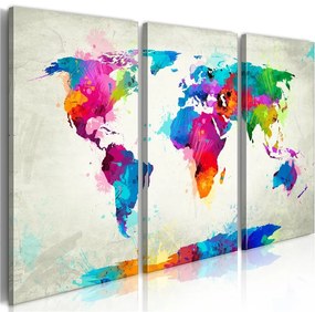 Quadro World Map: An Explosion of Colors