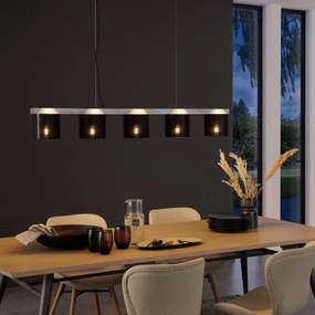 Briloner - Lampadario a sospensione con filo LURI 5xE14/25W/230V albero di caucciù