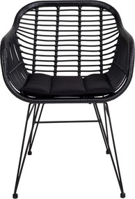 Set di 2 poltrone da esterno in rattan con cuscino Trieste - House Nordic