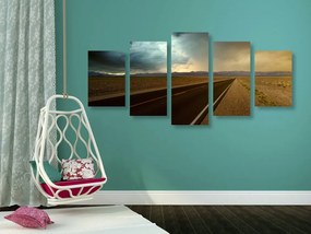 Quadri 5 pezzi – Strada nel deserto