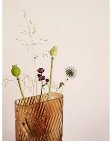 Vaso in vetro arancione fatto a mano Deco - Hübsch