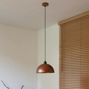 Duolla - Lampada a sospensione su cavo IRONLINE 1xE27/15W/230V Ø 27 cm rame/nero