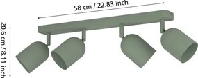 Eglo 44135 - Faretto TILSTON 4xE14/40W/230V verde