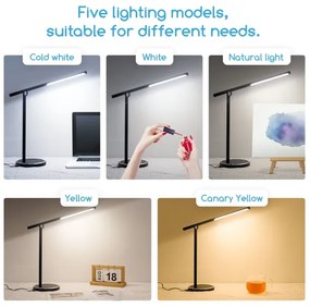 Aigostar - Lampada da tavolo LED dimmerabile con funzione Touch LED/8W/230V 3000-6000K nero