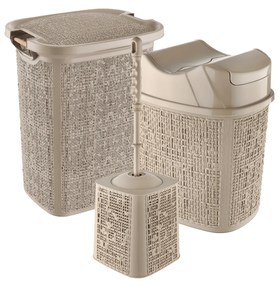 Set 3 Accessori D'Appoggio Feridras "Canvas" Cappuccino