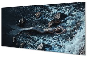 Quadro vetro acrilico Sirena Mare 100x50 cm