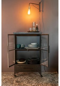 Vetrina in metallo nero 65x105 cm Ferre - White Label