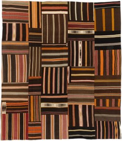 Patchwork Tappeto 310 x 270 (Tacchino) Annodato A Mano