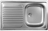 Lavello cucina vasca acciaio inox da incasso gocciolatoio sx 50x79 cm EFFEZ