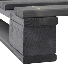 Giroletto in Pallet Grigio Legno Massello di Pino 140x200 cm