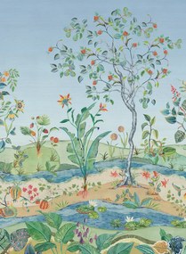 Osborne & Little Carta da parati panoramica Mythica Grasscloth - Azure