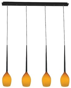 Azzardo - Vetro di ricambio per lampadario IZZA - giallo diametro 13 cm