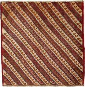 Shiraz Tappeto persiano 60x60 Rosso (Iran) Annodato A Mano