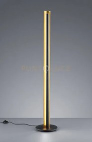 Texel piantana led 15w 1450lm, 3000k colonna nera interno oro dimme...