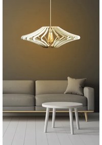 Lampadario a sospensione con filo 1xE27/60W/230V bianco diametro 59 cm