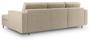 Divano letto angolare beige, angolo destro Santo - Milo Casa