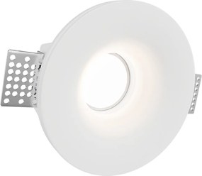 Portafaretto Rotondo Ø130x55mm GU10 in Gesso Pitturabile