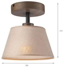 Brilagi - Lampadario LED ANTHONY 1xE14/60W/230V noce/beige