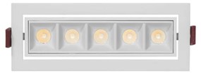 Faro LED da Incasso Bianco 12W, Orientabile, Foro 155x55mm Colore Bianco Caldo 3.000K