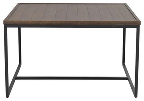 Tavolino marrone scuro con piano in rovere ø 80 cm Deerfield - Rowico