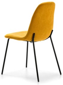 Set di sedie da pranzo gialle 4 pz Renne - Marckeric