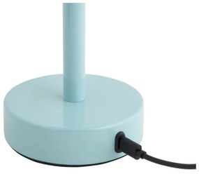 Lampada da tavolo a LED di colore azzurro con paralume in metallo (altezza 24,5 cm) James - Leitmotiv