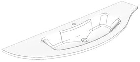Lavabo a incasso rettangolare Jolly in resina bianco